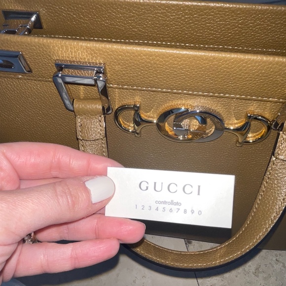 Gucci Horsebit Medium Zuki Interlocking Gg Top Beige Leather Shoulder Bag - Picture 9 of 13